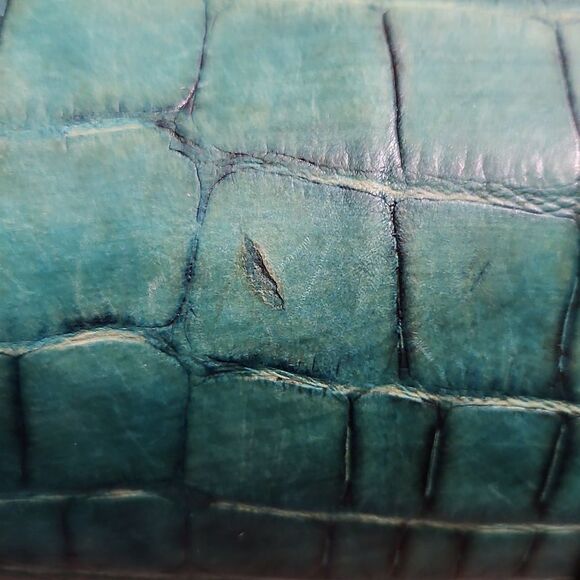 Dooney and Bourke Green Crocodile-Embossed Barrel Bag - Picture 6 of 12